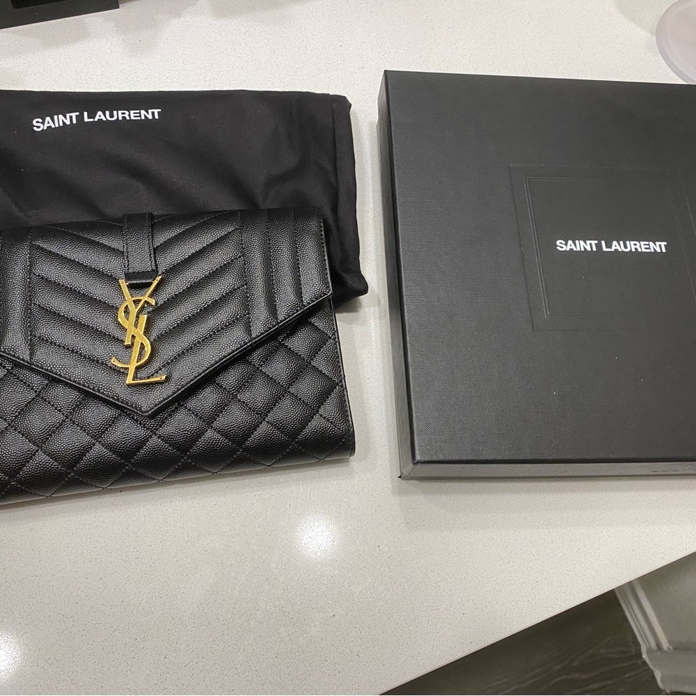 Saint Laurent envelope flap pouch clutch bag - Picture 5 of 7